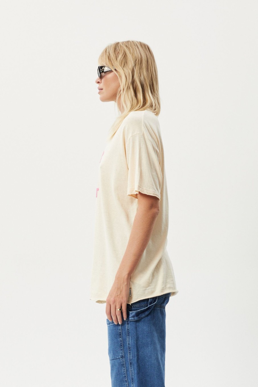 Women'S Clothing Afends | Planet - Oversized T-Shirt Sand