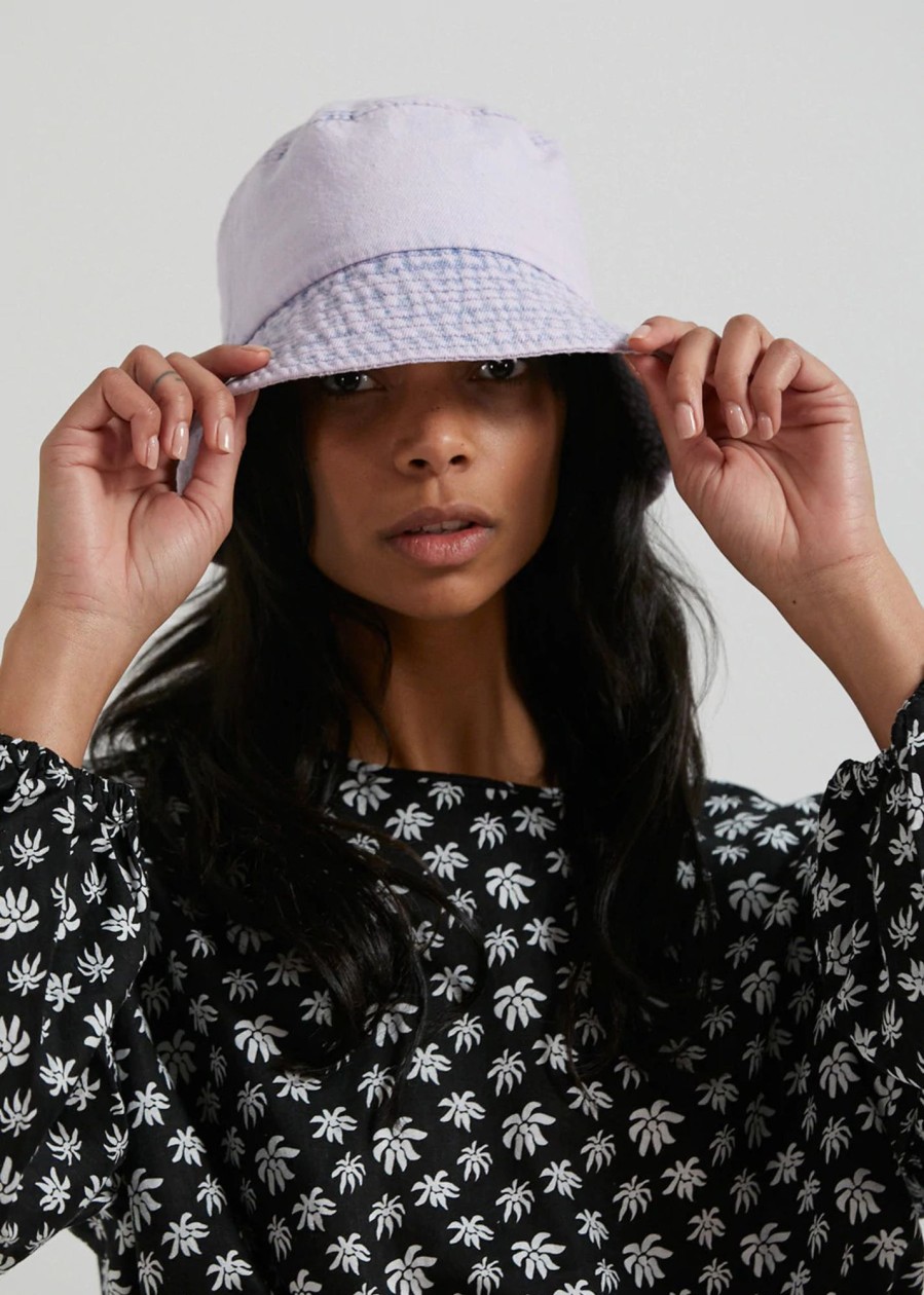 Accessories Afends | Zelly - Hemp Denim Bucket Hat - Vintage Orchid - Os