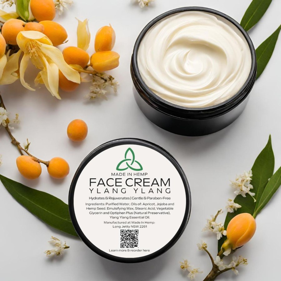 Body & Hair Care Made In Hemp | Hemp Face Cream Ylang Ylang