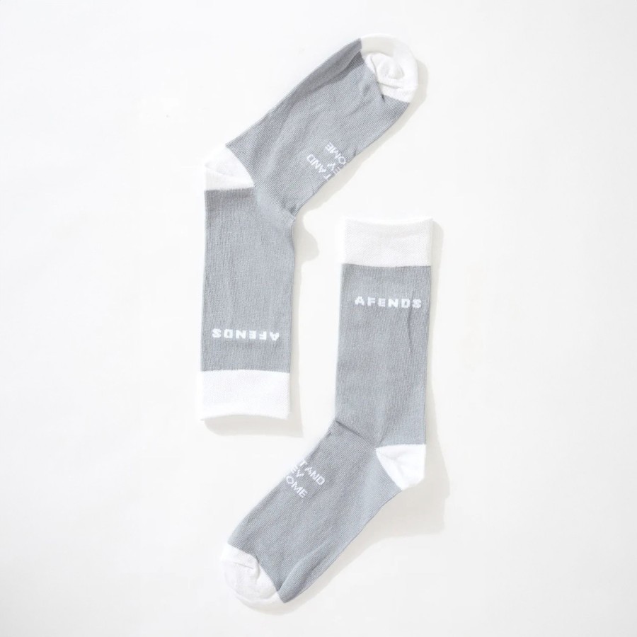 Accessories Afends | Build It - Hemp Crew Socks - Grey - Os