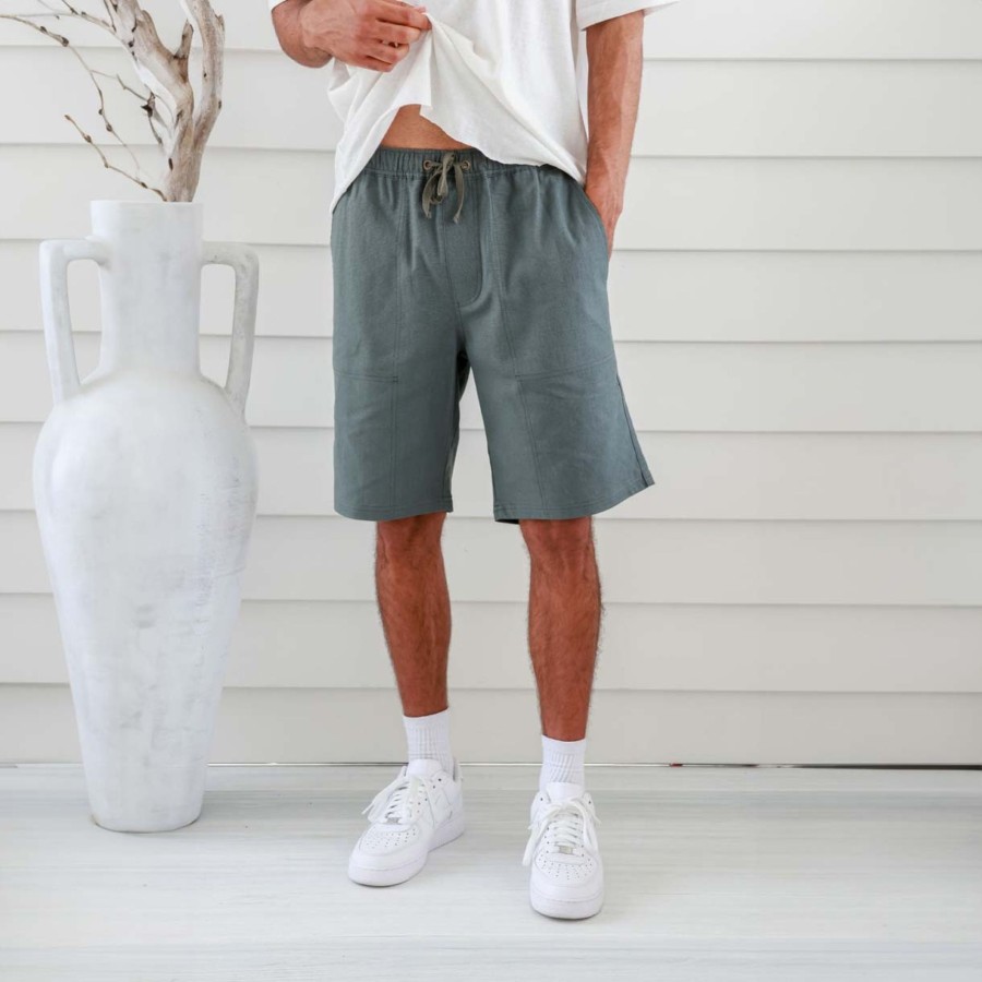 Men'S Clothing Braintree Hemp | Louie - Elastic Waist Hemp Shorts