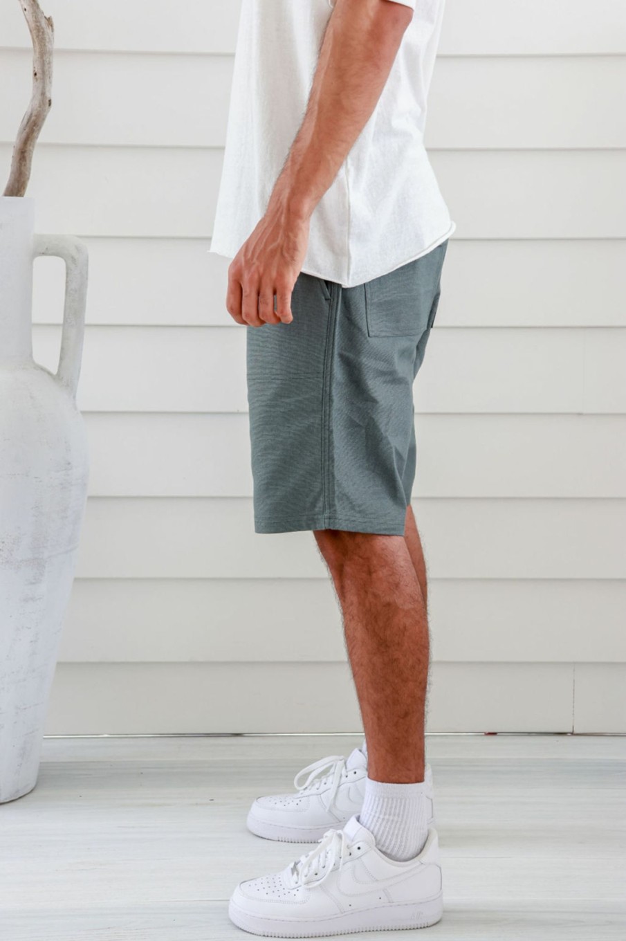 Men'S Clothing Braintree Hemp | Louie - Elastic Waist Hemp Shorts