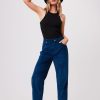 Women'S Clothing Afends | Anderson Shelby Long - Hemp Corduroy Wide Leg Pants Cobalt