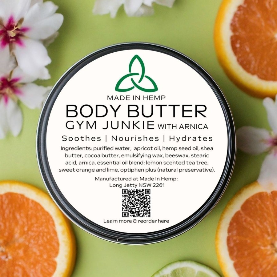 Body & Hair Care Made In Hemp | Hemp Body Butter Gym Junkie With Arnica