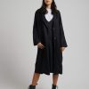 Women'S Clothing Afends | Maya - Hemp Trench Coat Black