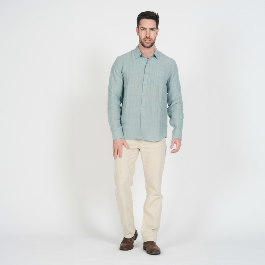 Men'S Clothing Braintree Hemp | 100% Hemp Long Sleeve Shirt