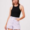 Women'S Clothing Afends | Seventy Threes - Hemp Denim High Waisted Shorts Vintage Orchid