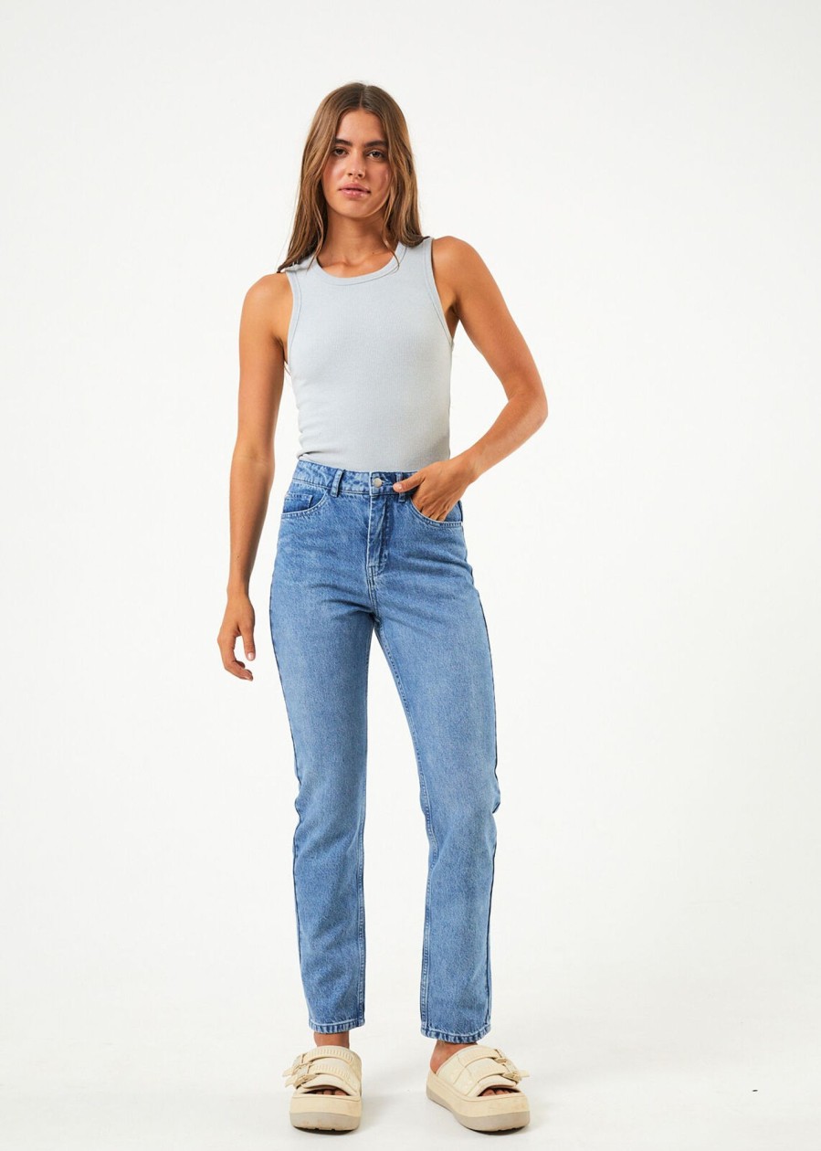 Women'S Clothing Afends | Kylie - Hemp Denim Slim Fit Jeans