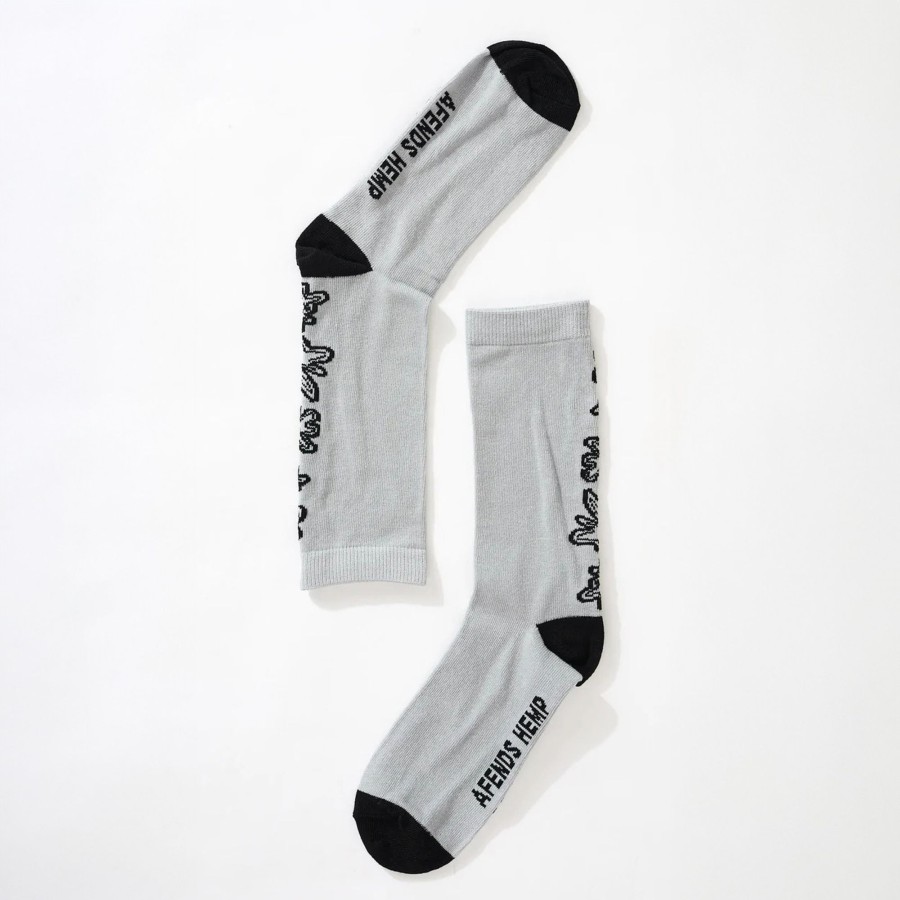 Accessories Afends | Fixative - Hemp Crew Socks - Shadow - Os