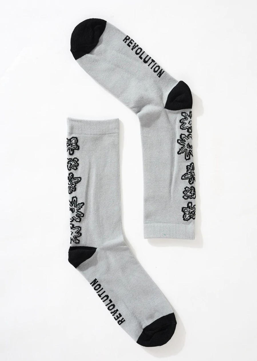 Accessories Afends | Fixative - Hemp Crew Socks - Shadow - Os