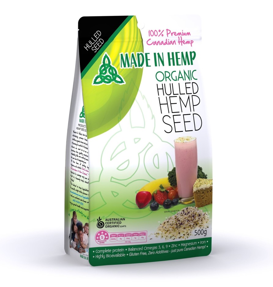 Hemp Seed Products Made In Hemp | Certified Organic Hulled Hemp Seed - 500G