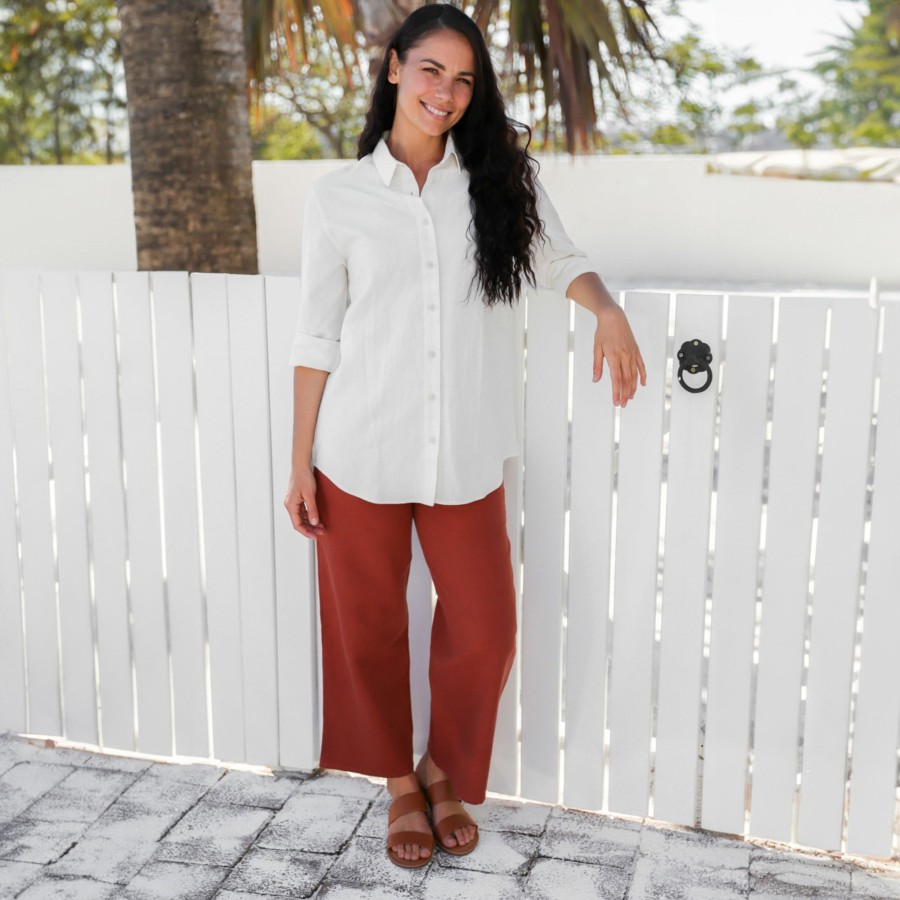 Women'S Clothing Braintree Hemp | Gretchin - Hemp Cotton Long Sleeve Shirt