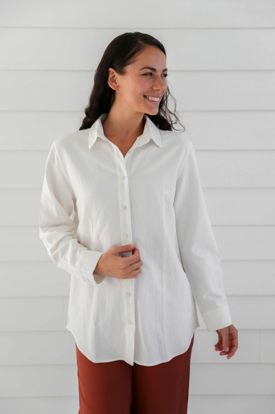 Women'S Clothing Braintree Hemp | Gretchin - Hemp Cotton Long Sleeve Shirt