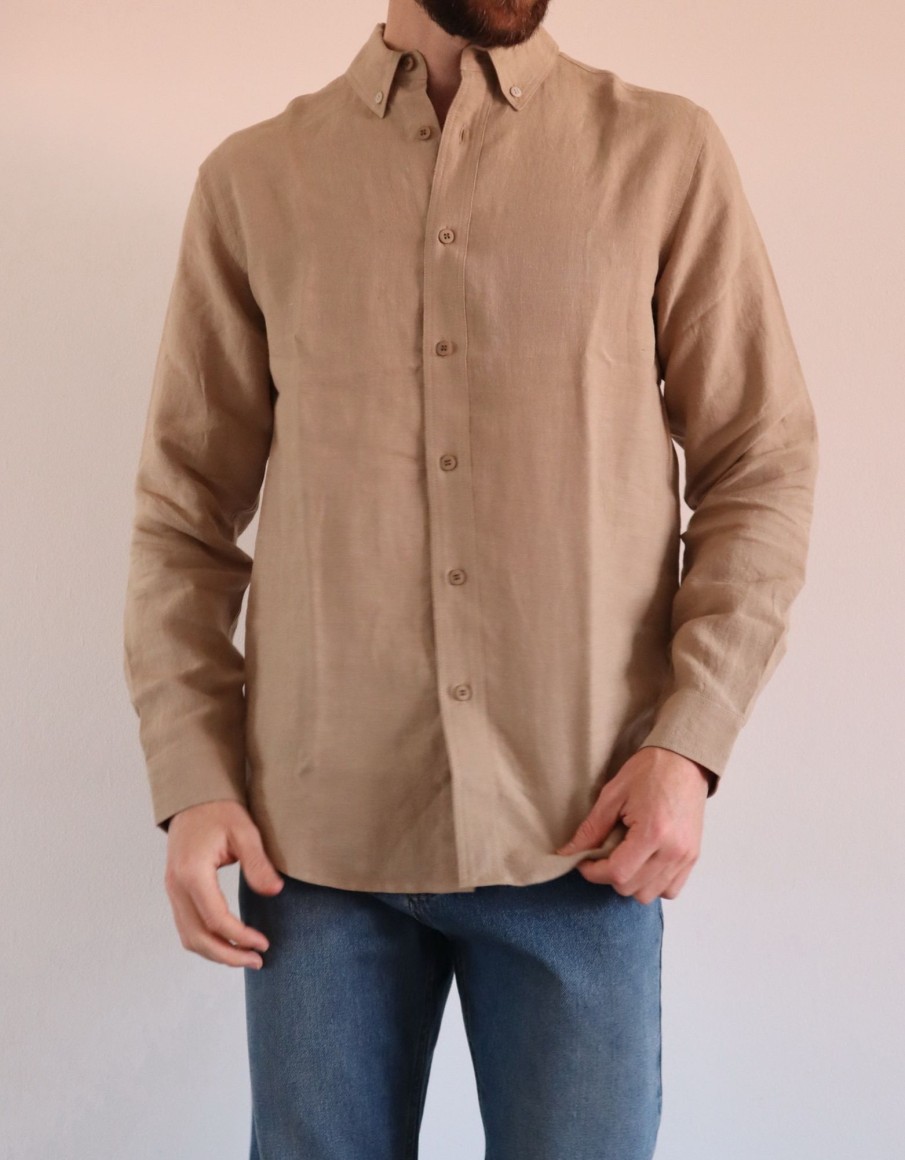 Men'S Clothing Braintree Hemp | Slim Jim - Pure Hemp Slim Fit Shirt