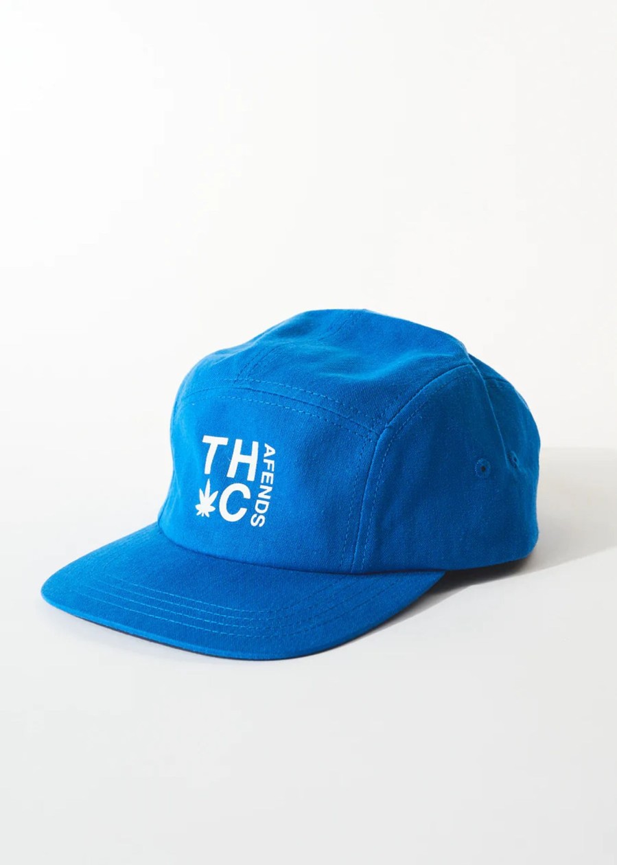 Accessories Afends | Rolled Up - Hemp Panelled Cap - Electric Blue - Os