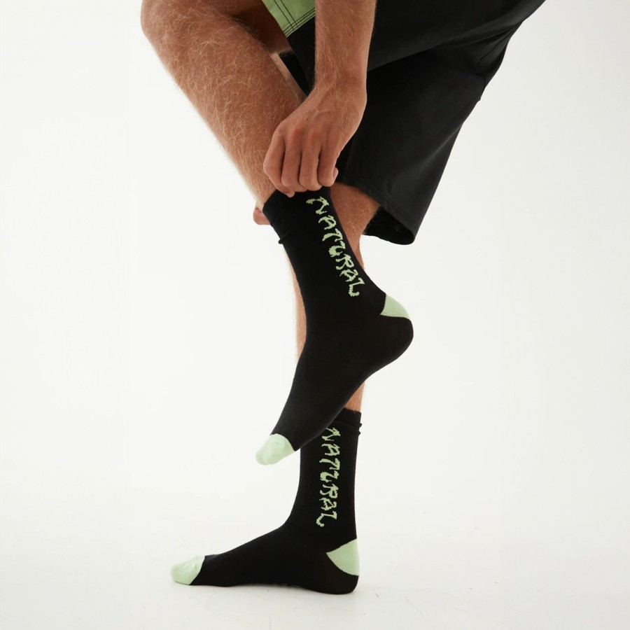 Accessories Afends | Natural Technology - Hemp Crew Socks - Black - Os