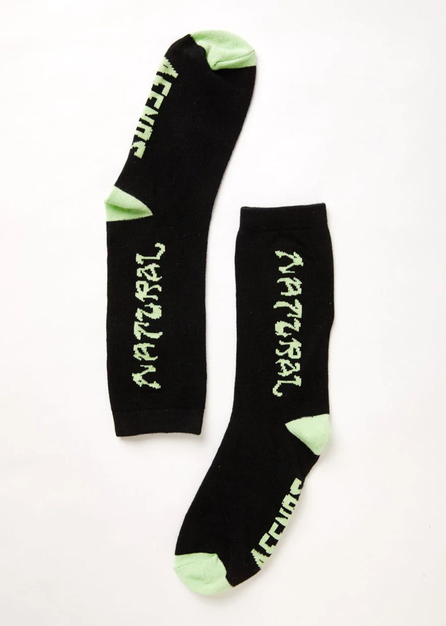 Accessories Afends | Natural Technology - Hemp Crew Socks - Black - Os