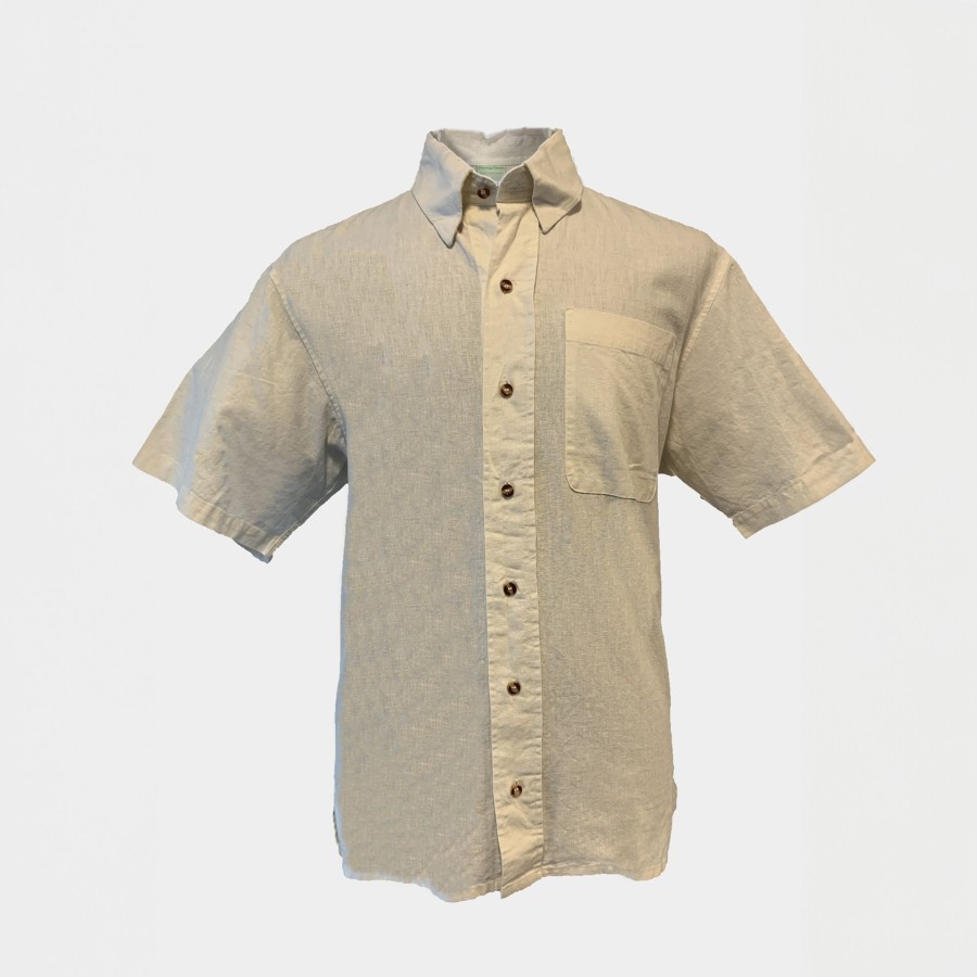 Men'S Clothing Made In Hemp | Men'S Hemp Button Down Shirt - Short Sleeve