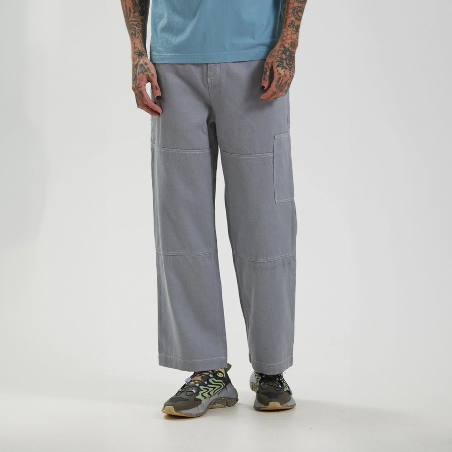 Men'S Clothing Afends | Richmond - Hemp Canvas Baggy Workwear Pants