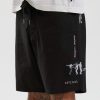 Men'S Clothing Afends | Fight - Hemp Fixed Waist Boardshort Black