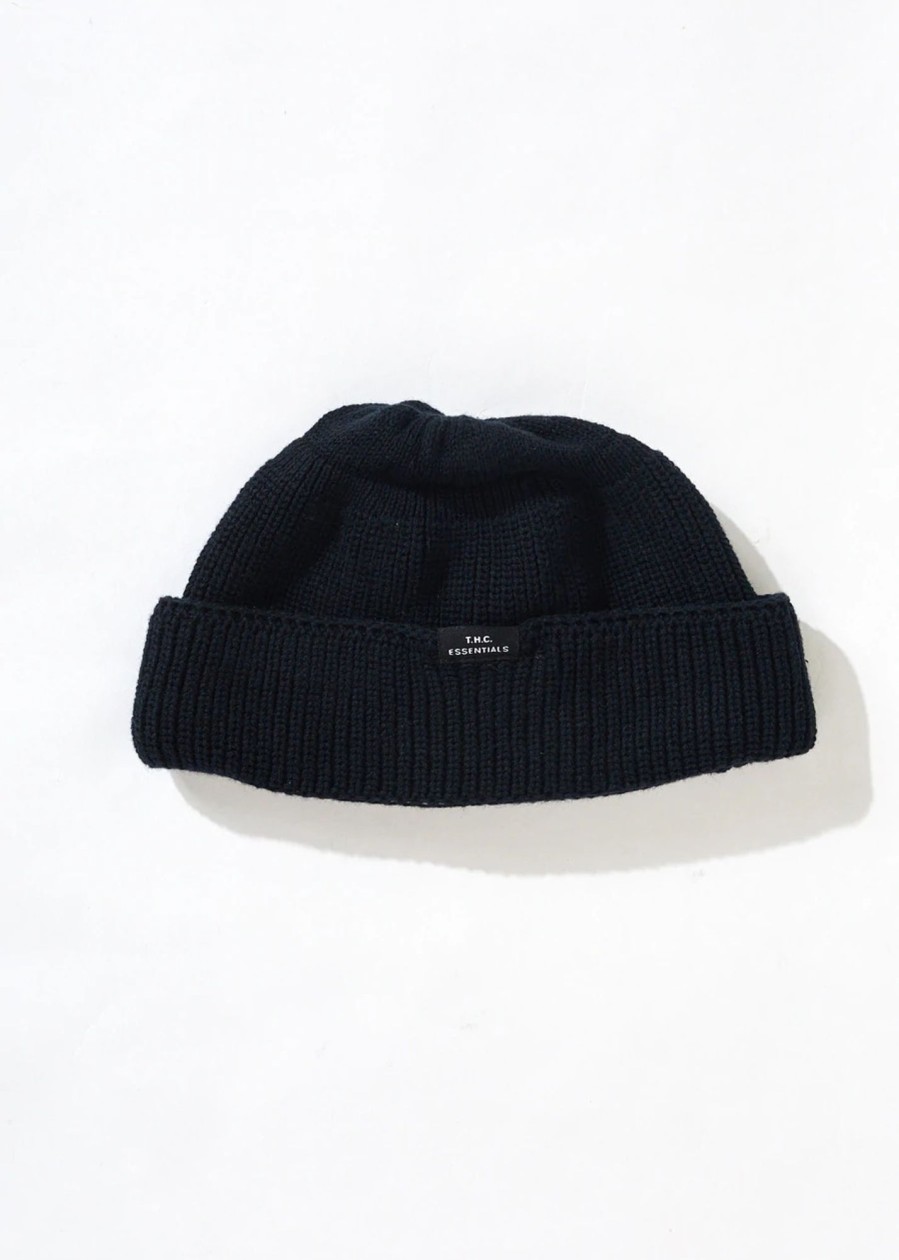 Accessories Afends | Thc - Hemp Beanie - Black - Os