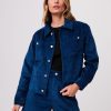 Women'S Clothing Afends | Anderson - Hemp Corduroy Jacket Cobalt