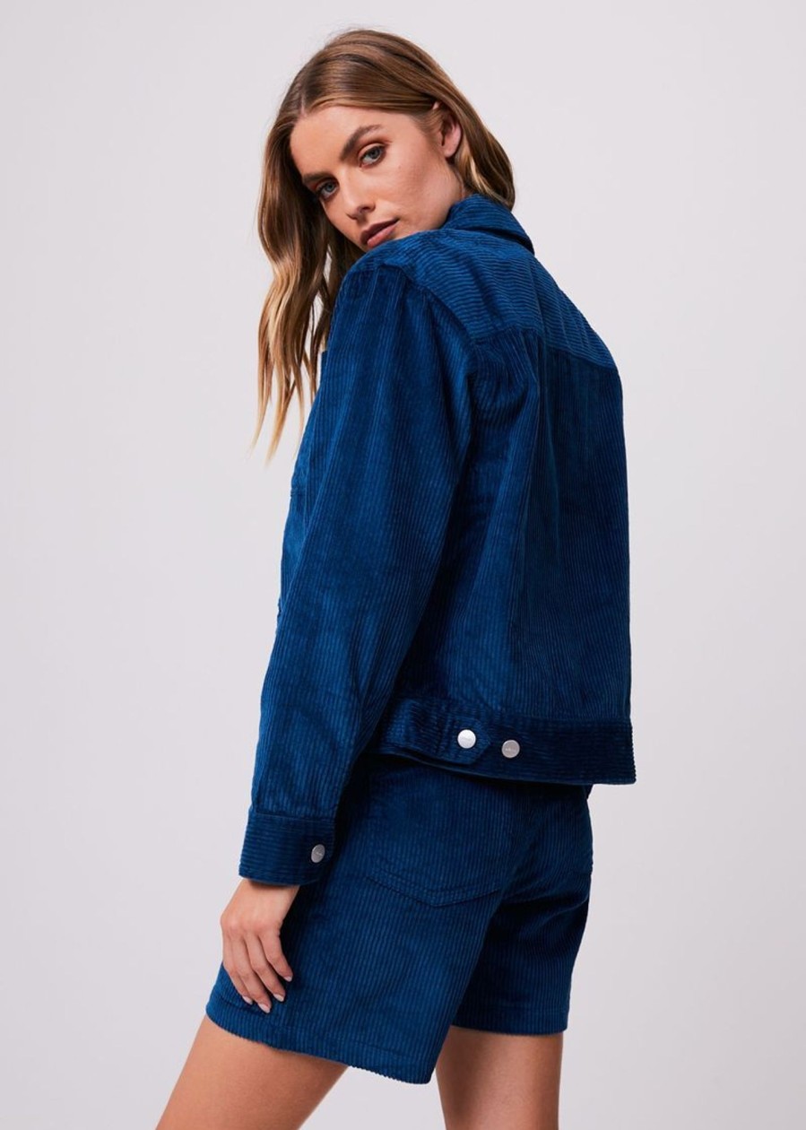 Women'S Clothing Afends | Anderson - Hemp Corduroy Jacket Cobalt