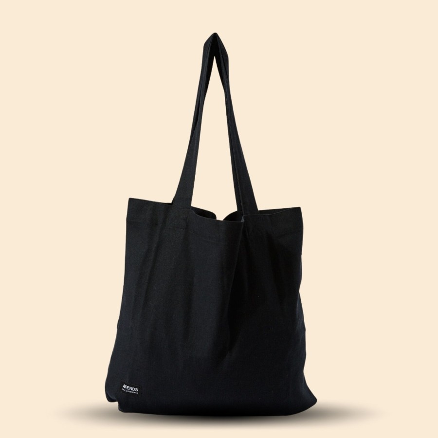 Accessories Afends | Crucial - Hemp Tote Bag - Black - Os