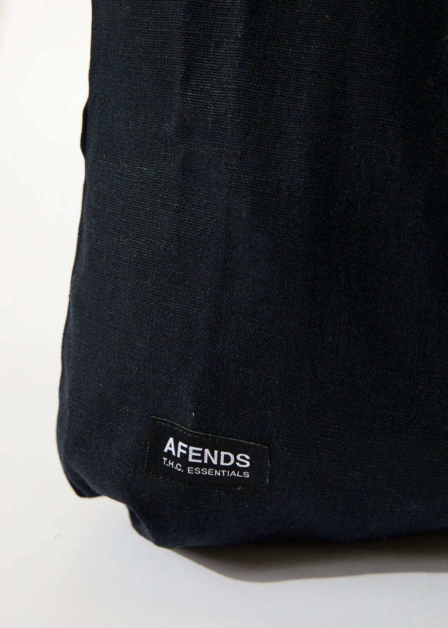 Accessories Afends | Crucial - Hemp Tote Bag - Black - Os