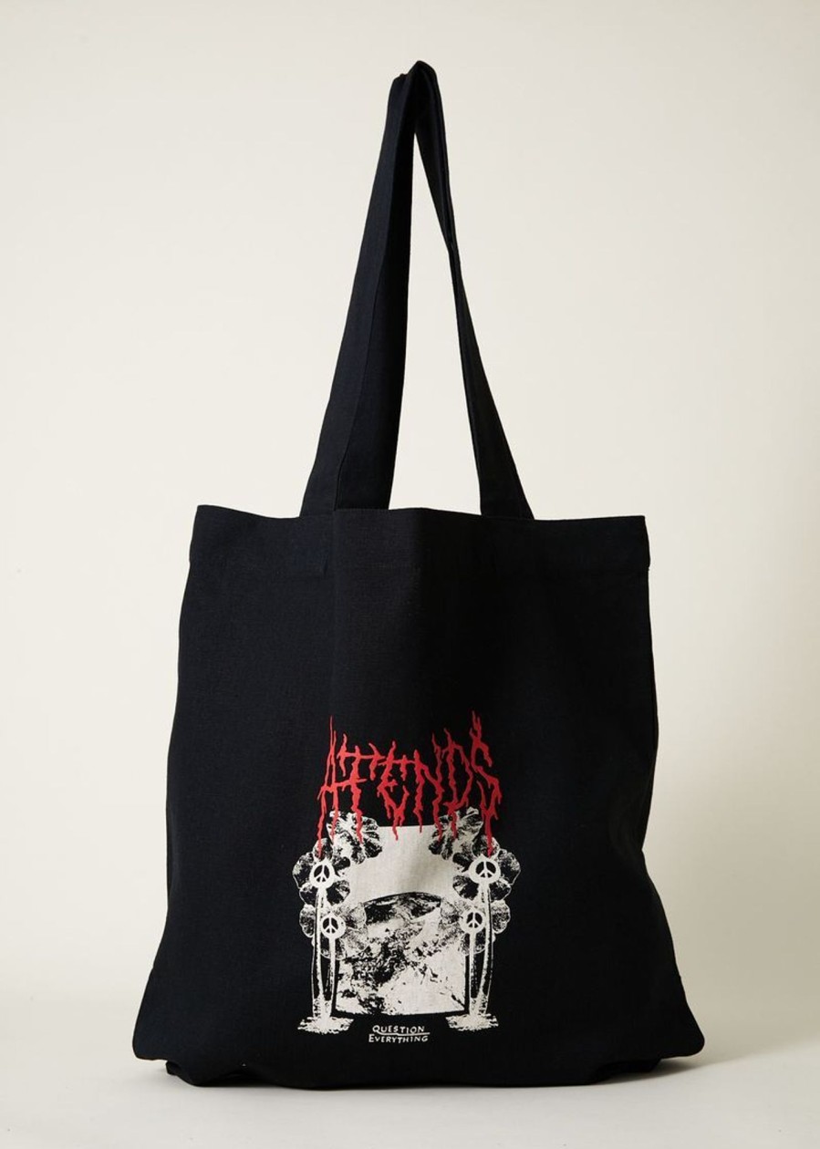 Accessories Afends | Earthling - Hemp Tote Bag - Black - Os