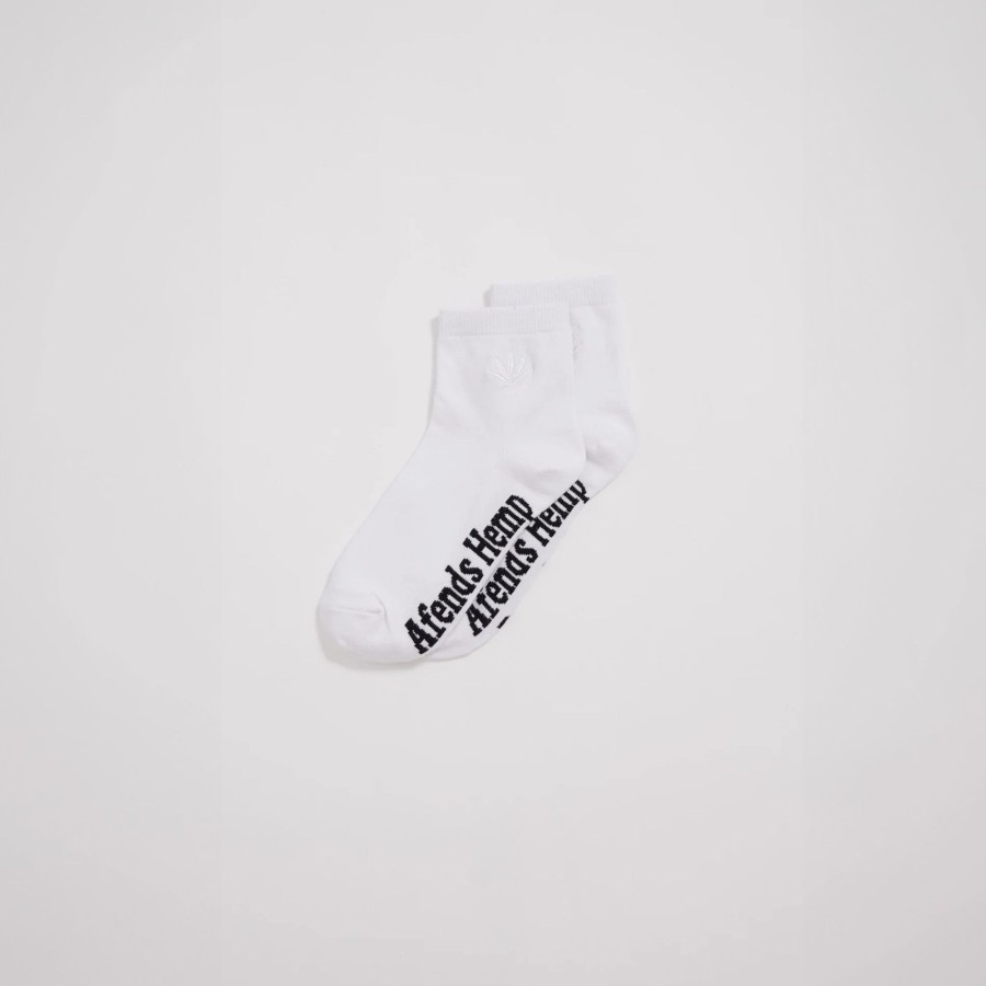 Accessories Afends | Revolution - Hemp Crew Socks - White - Os