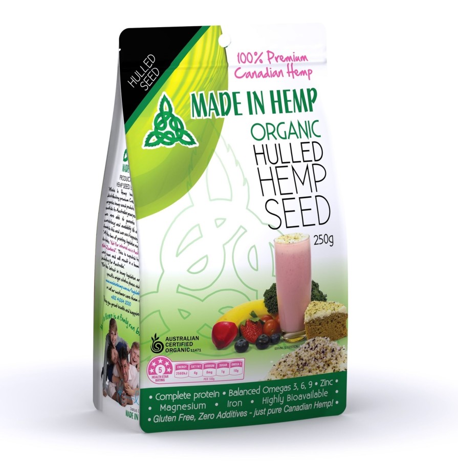 Hemp Seed Products Made In Hemp | Certified Organic Hulled Hemp Seed - 250G