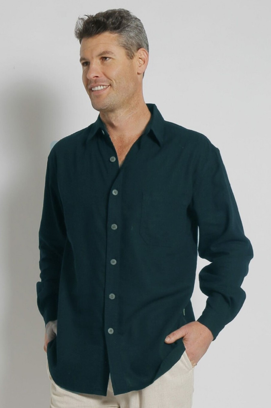 Men'S Clothing Braintree Hemp | Classic - The Og Hemp Long Sleeve Shirt