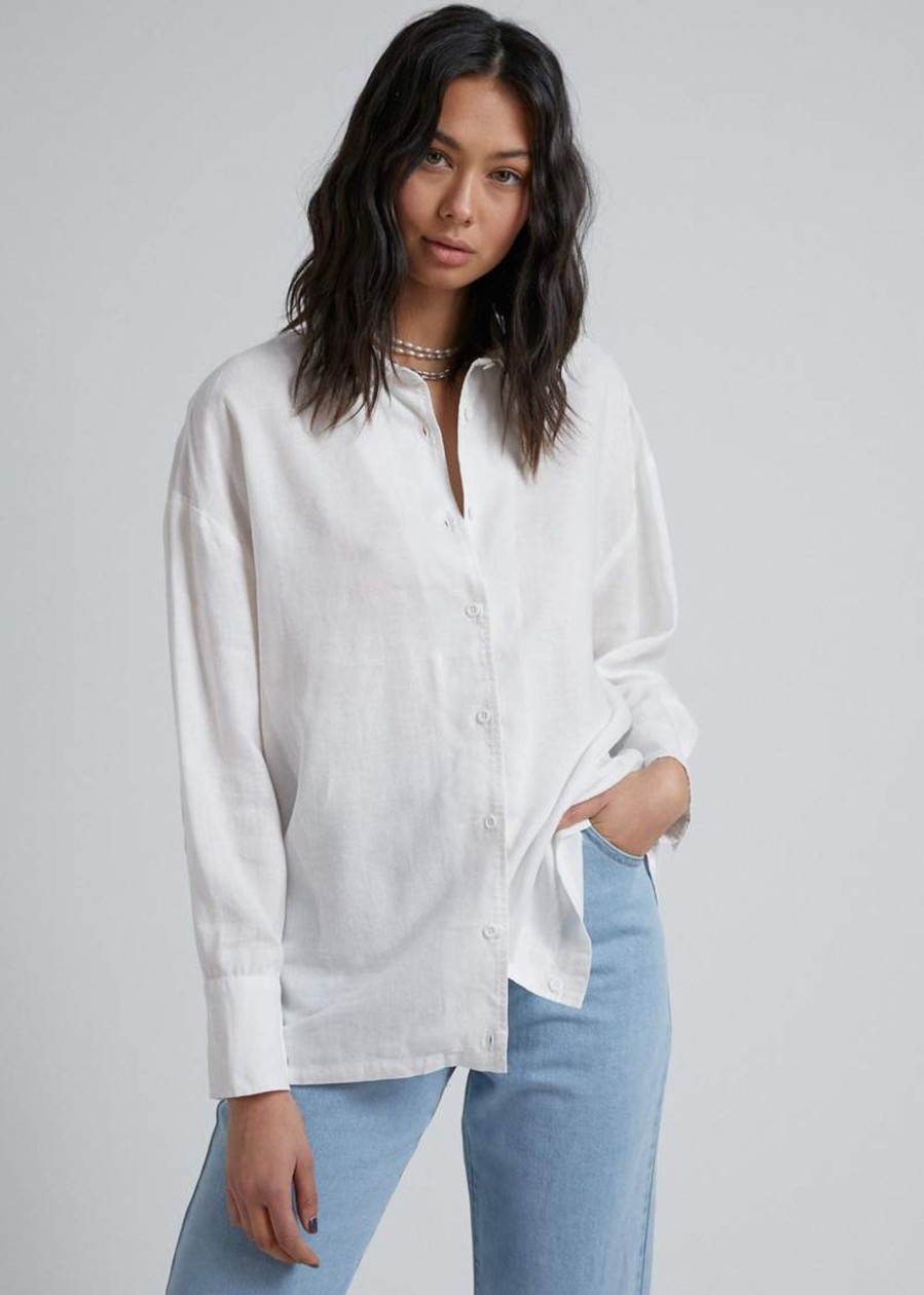 Women'S Clothing Afends | Willa - Hemp Oversized Long Sleeve Shirt