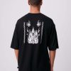 Men'S Clothing Afends | Actual Pain - Hemp Oversized Graphic T-Shirt