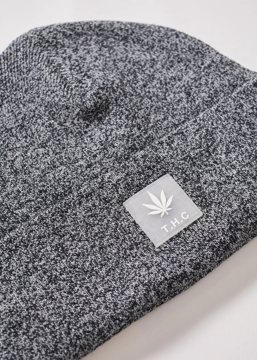 Accessories Afends | White Noise - Hemp Knitted Beanie - Black Speckle - Os