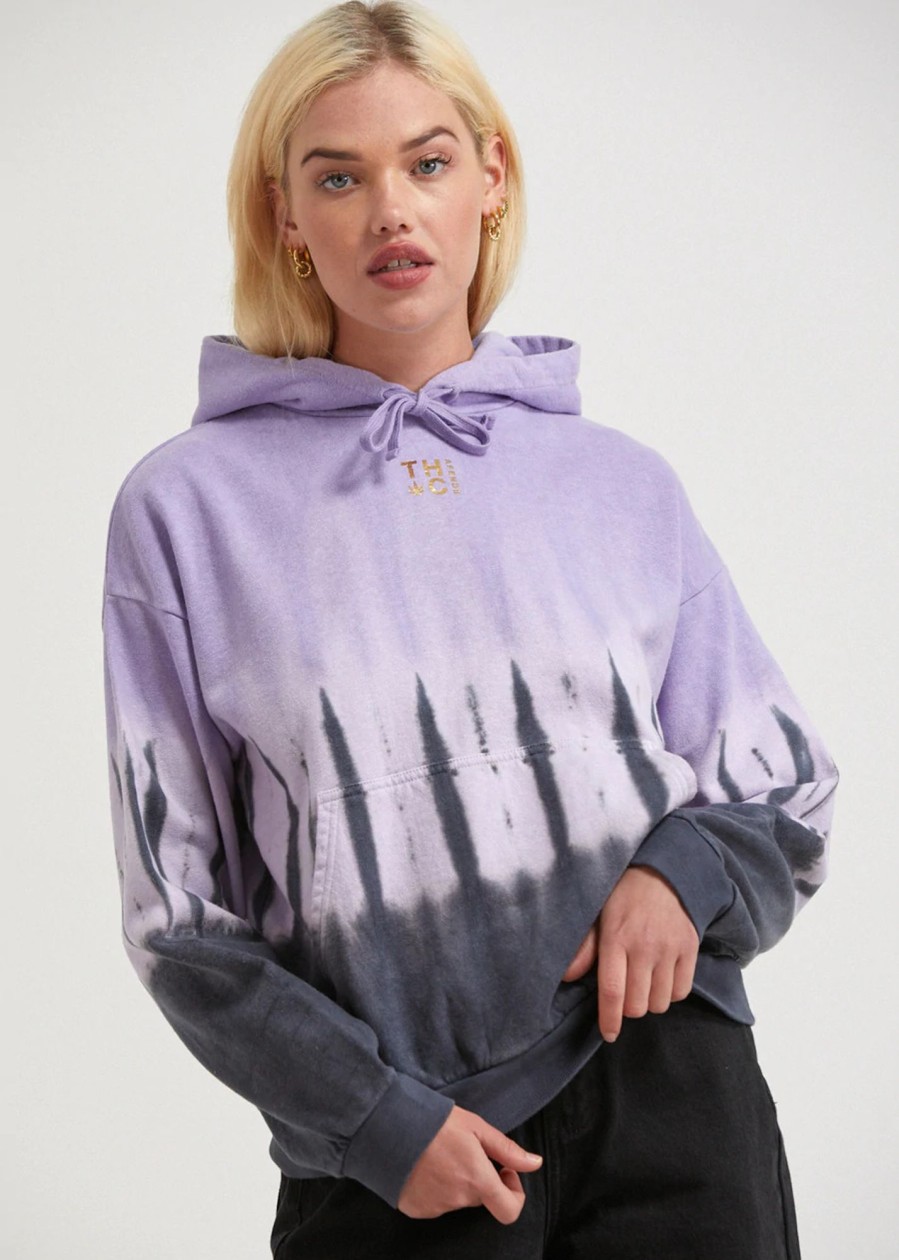 Women'S Clothing Afends | Moonshadow - Hemp Washed Pull On Hood Plum