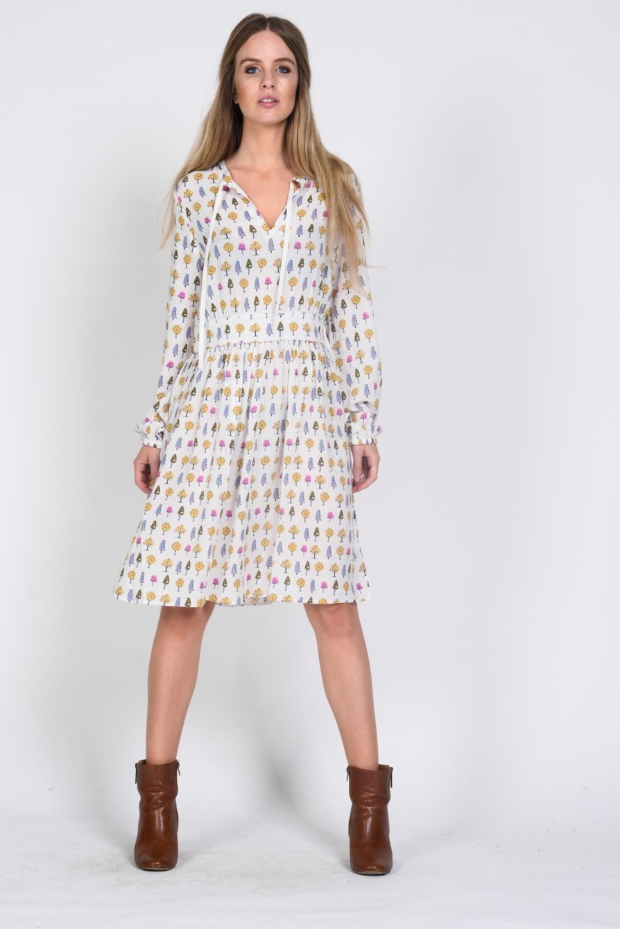 Women'S Clothing Braintree Hemp | Autumn Print Dress Multi