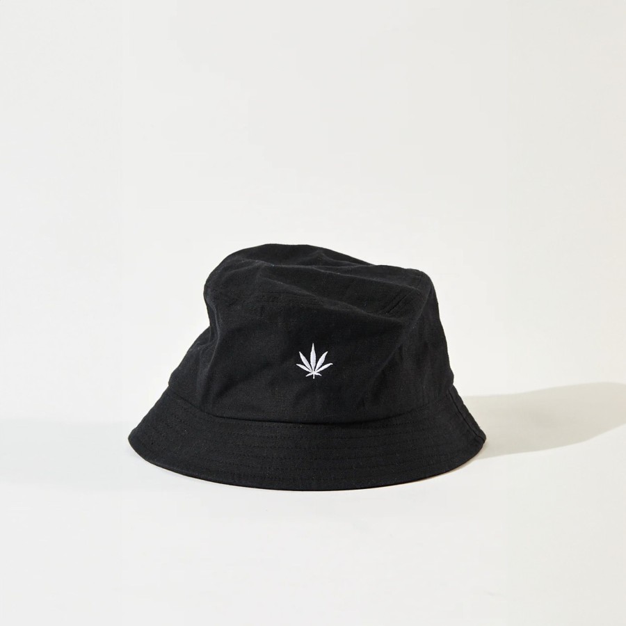 Accessories Afends | Thc - Hemp Bucket Hat - Black - Os