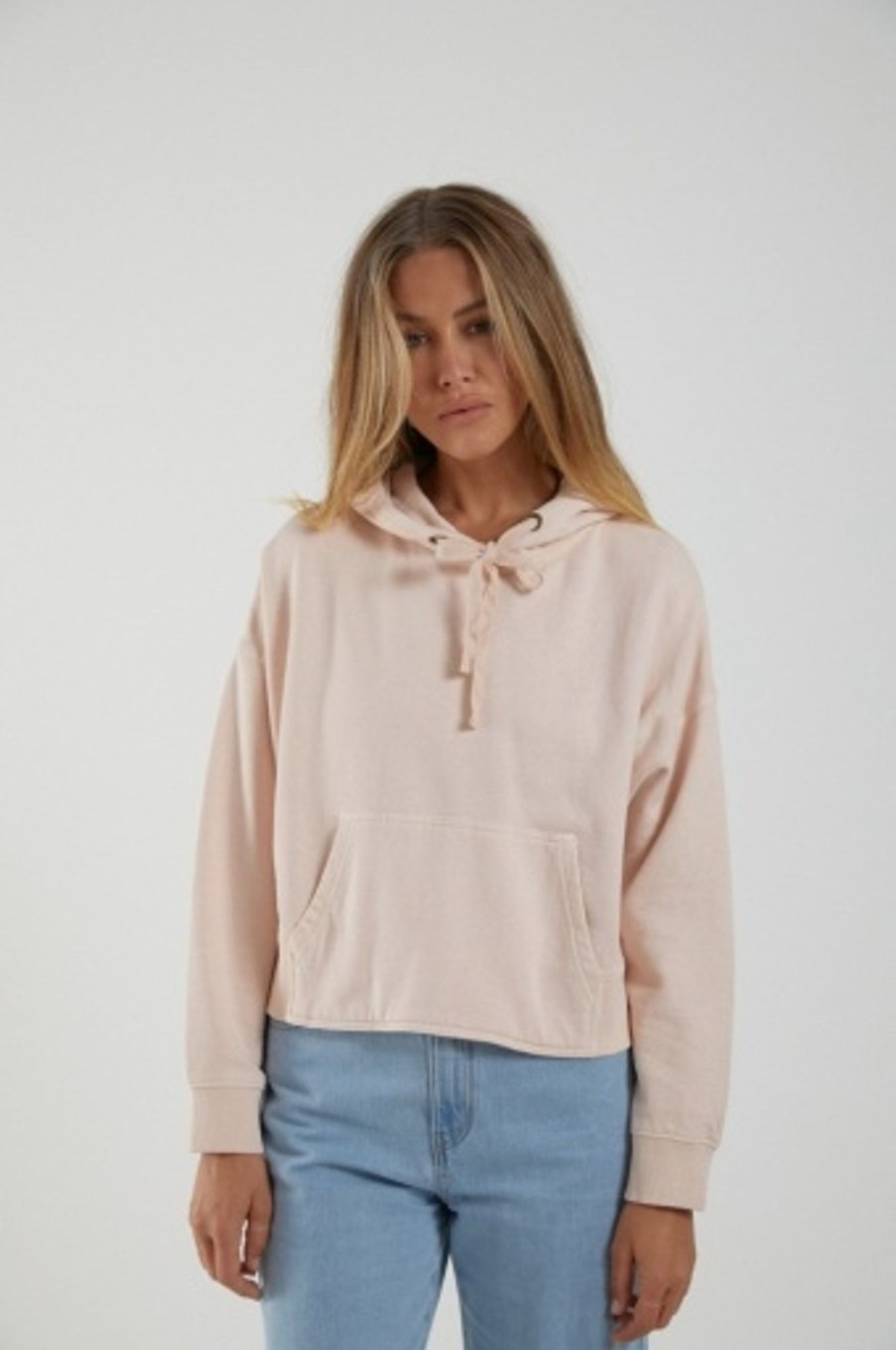 Women'S Clothing Afends | Willa - Hemp Pull On Hood Ash Pink