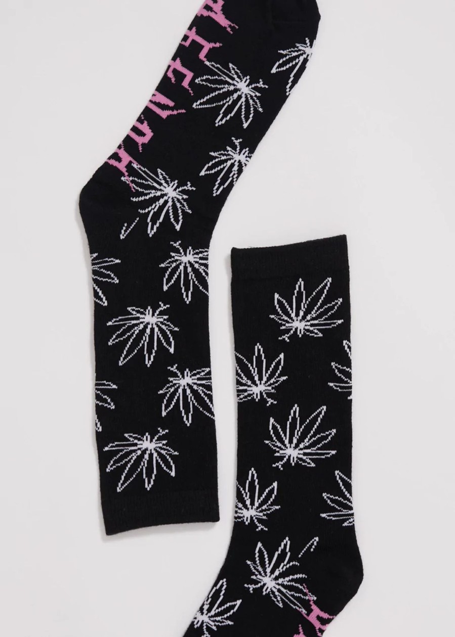 Accessories Afends | Walker - Hemp Crew Socks - Black - Os