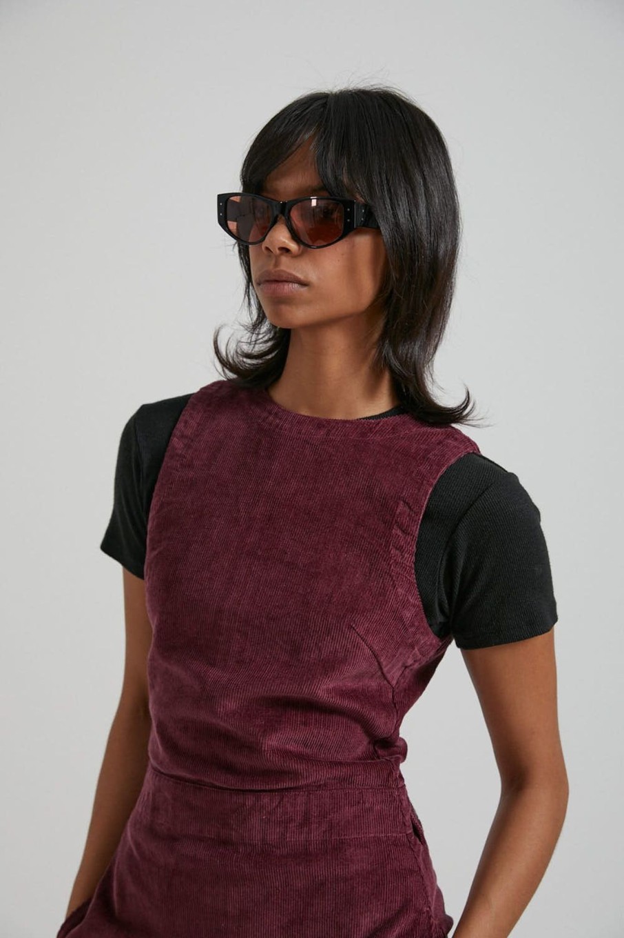 Women'S Clothing Afends | Lex - Hemp Corduroy Dress Wine