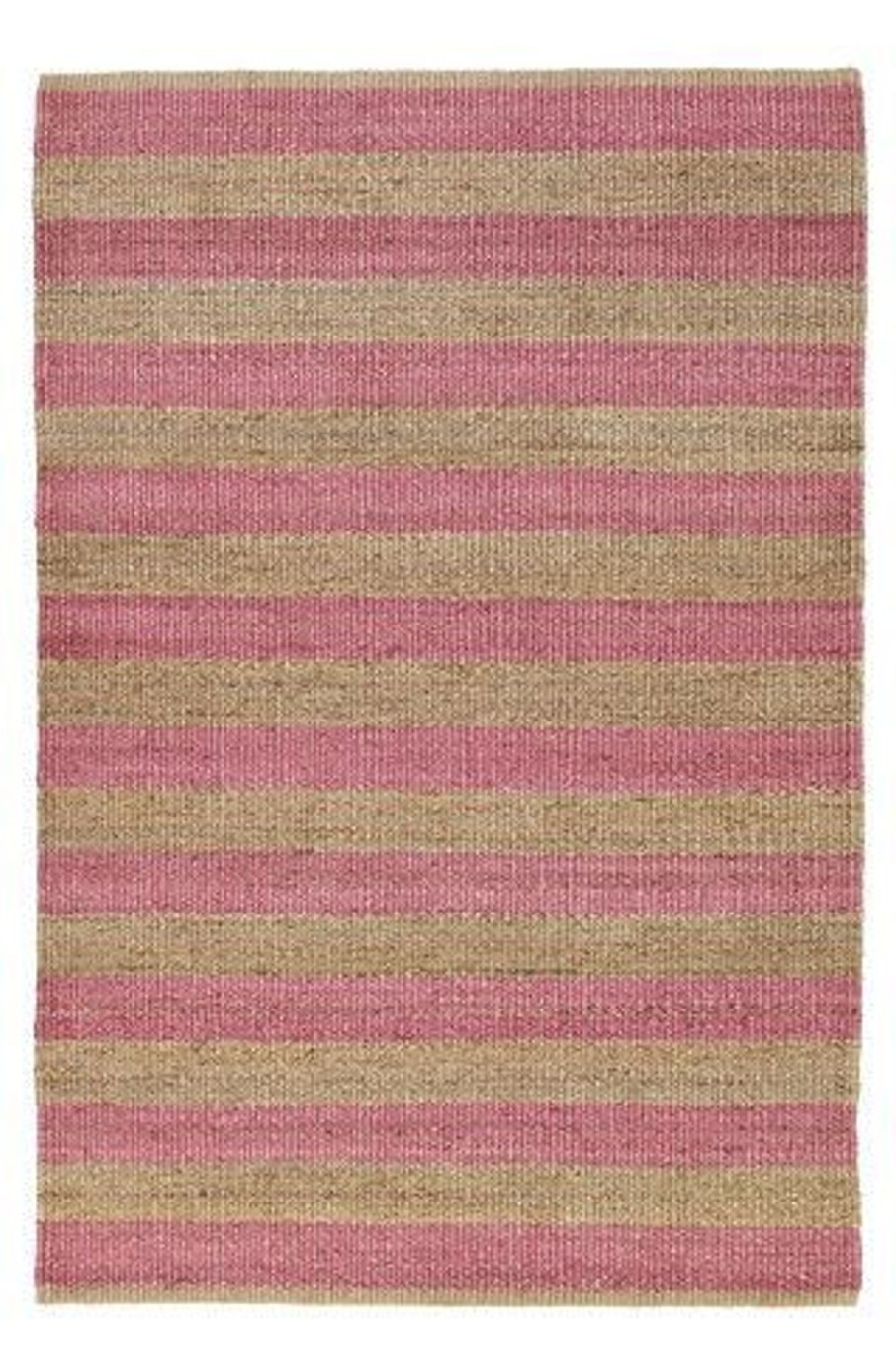 Homewares Armadillo | Nest Weave Awning Stripe Rug - Rosewater/Natural - 1.4 X 2M