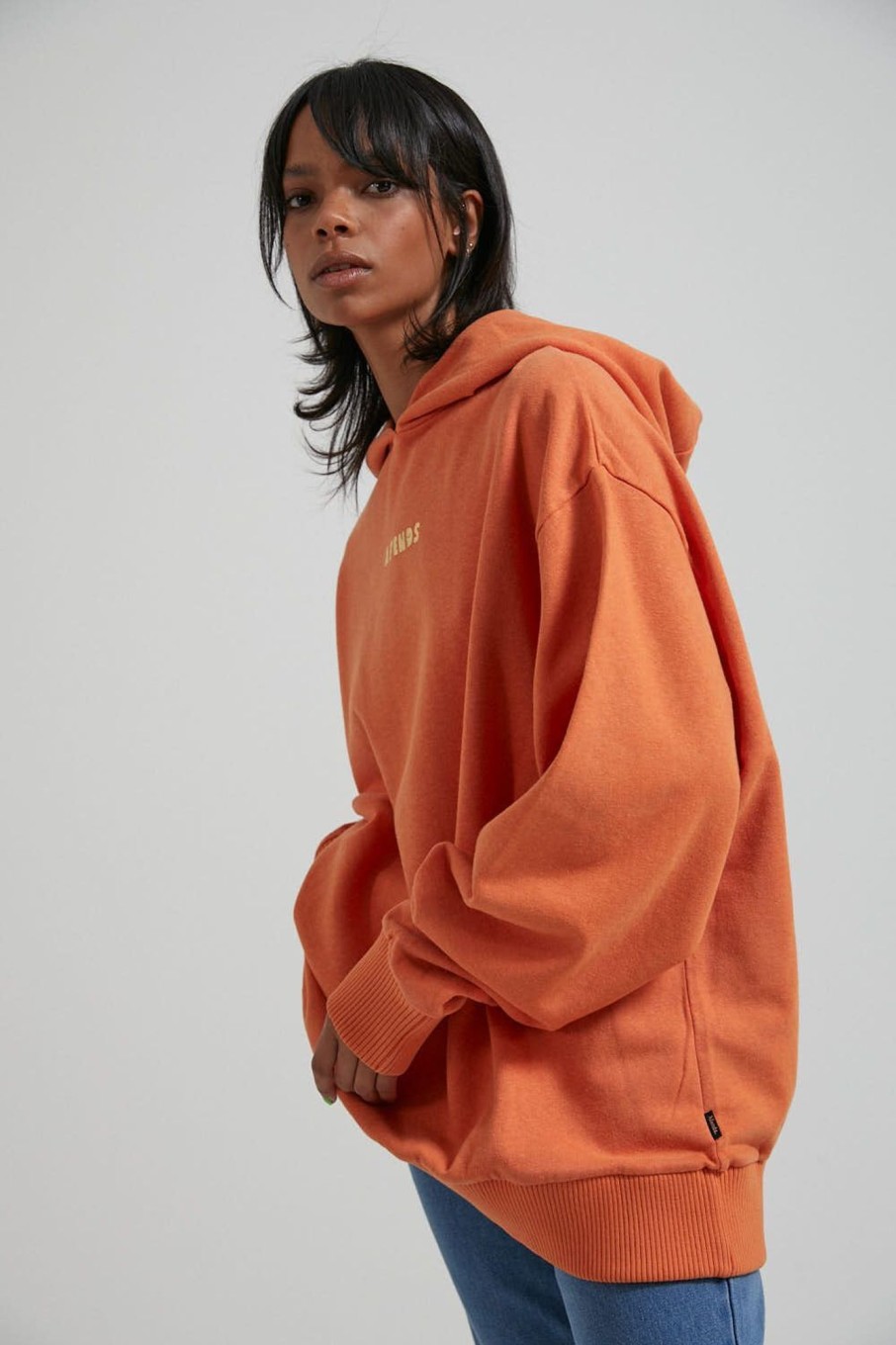 Women'S Clothing Afends | Gia - Hemp Oversized Pull On Hood Sunset