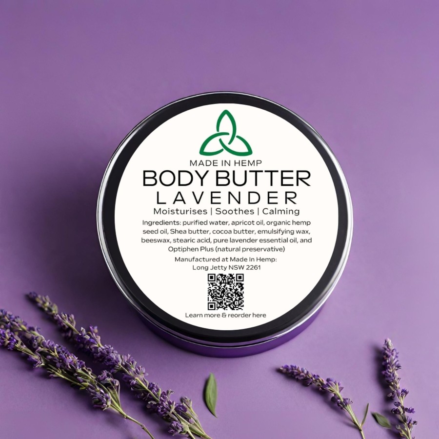 Body & Hair Care Made In Hemp | Hemp Body Butter Lavender - 100G