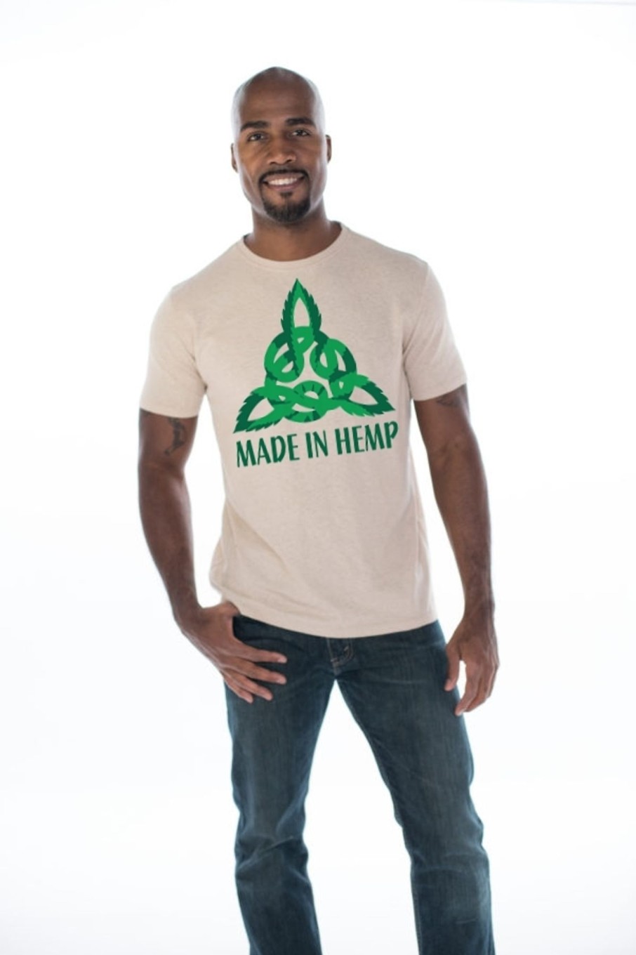 Men'S Clothing Made In Hemp | Made In Hemp Logo Tee Black