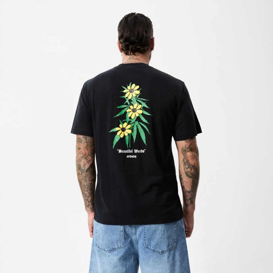 Men'S Clothing Afends | Beautiful Weeds - Hemp Retro Graphic T-Shirt