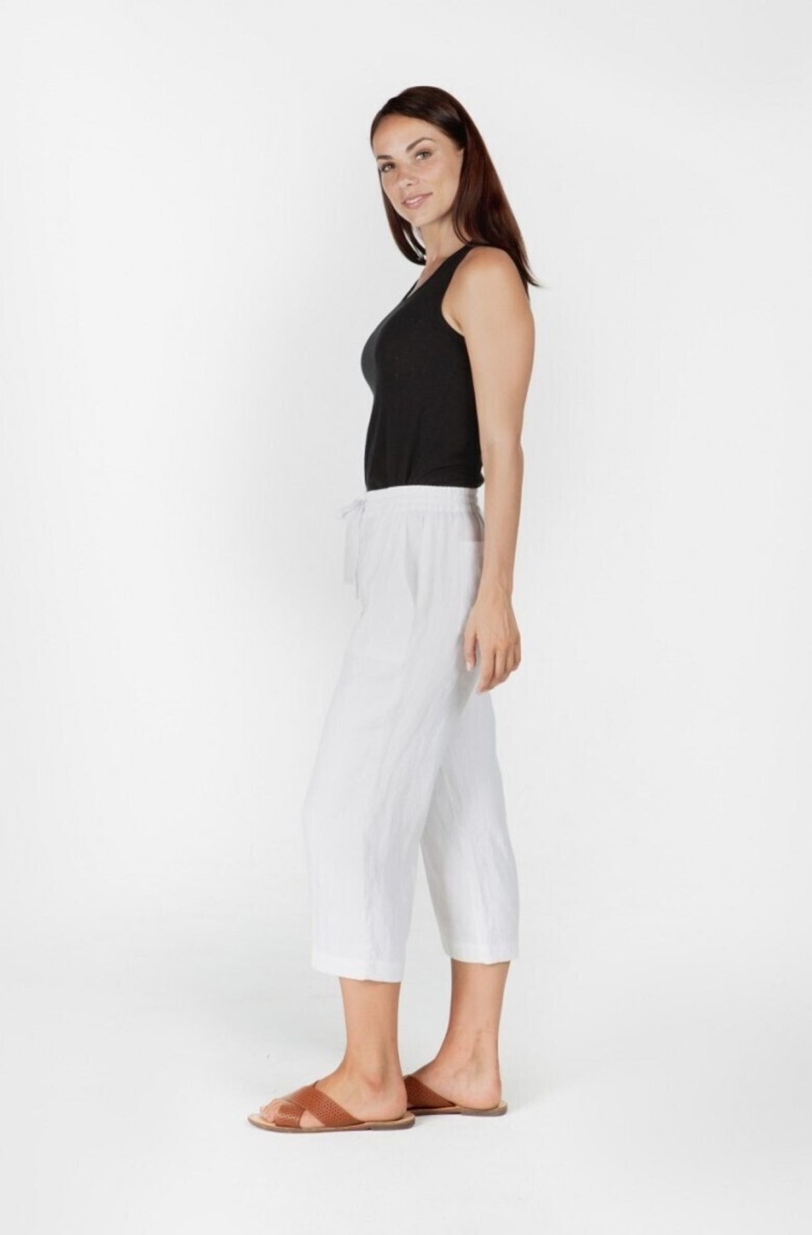 Women'S Clothing Braintree Hemp | Stevie - Wide Leg 100% Hemp Pants White