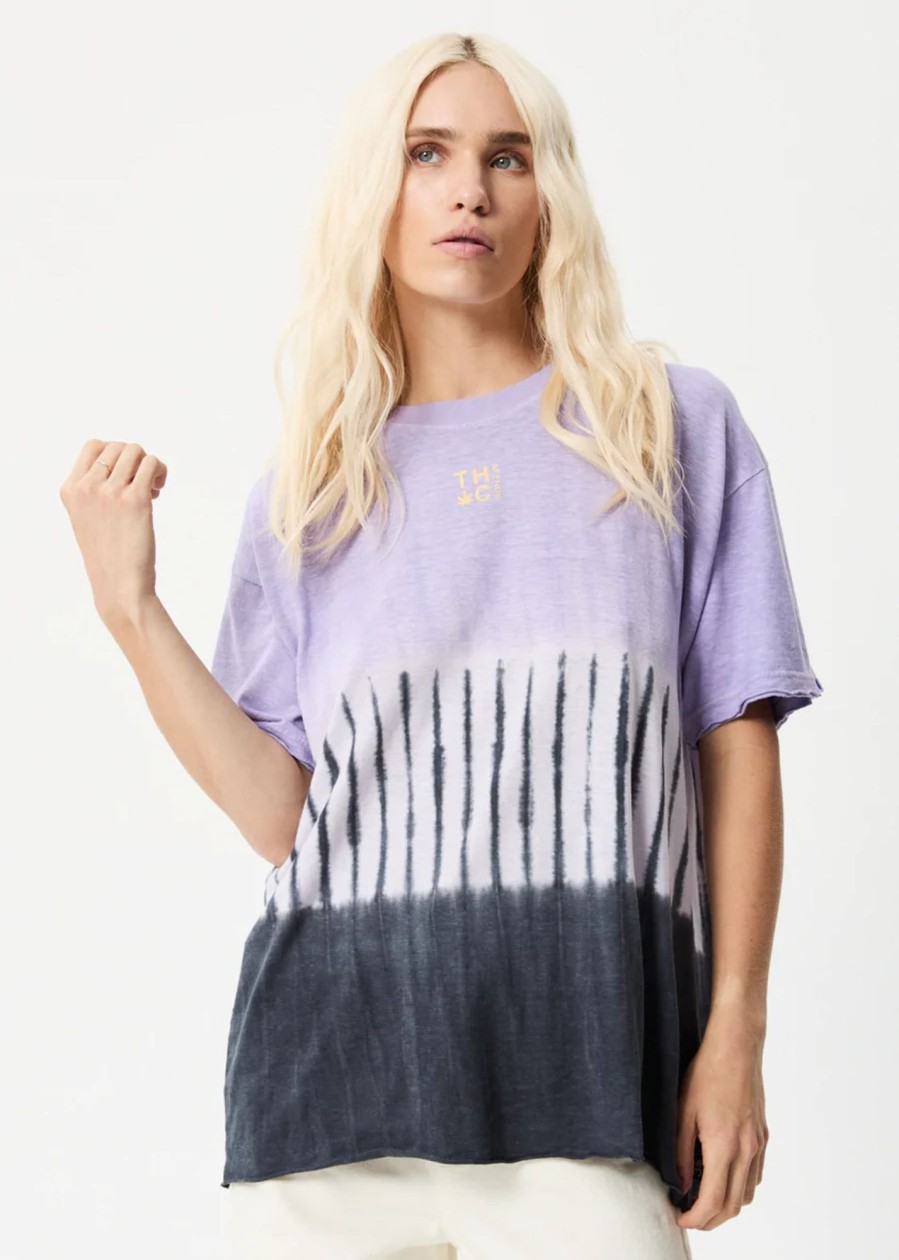 Women'S Clothing Afends | Moonshadow - Hemp Washed Oversized T-Shirt Plum