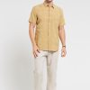 Men'S Clothing Braintree Hemp | Morrison - 100% Hemp Short Sleeve Shirt Natural